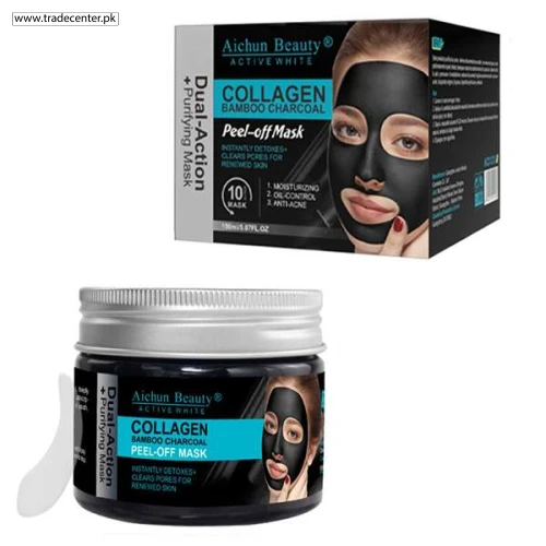 Aichun Beauty Collagen Bamboo Charcoal Peel Off Facial Mask