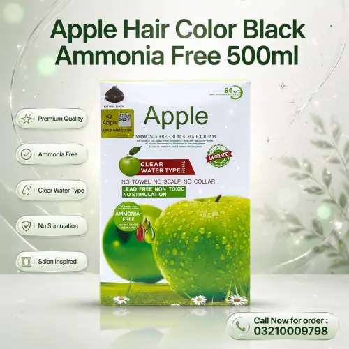 Apple Hair Color Black Ammonia Free 500ml | Online in Pakistan TradeCenter.PK