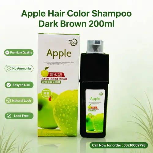 Apple Hair Color Shampoo Dark Brown 200ml | Online in Pakistan TradeCenter.PK