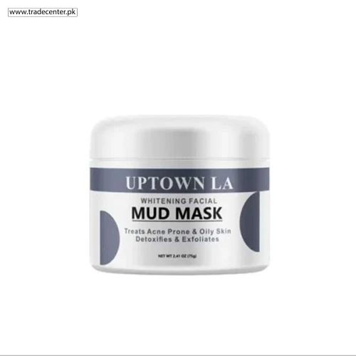 UPTOWN LA WHITENING FACIAL MUD MASK FOR DETOXIFICATION AND EXFOLIATION OF SKIN