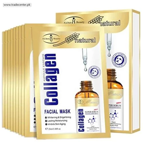 AICHUN BEAUTY Collagen Extract Essence Facial Mask Moisturizing Face Wrinkle Acne Scars Rough Pores Prevents Aging Smooth Skin