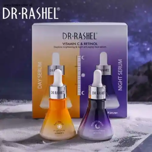 Dr Rashel Vitamin C & Retinol A Daytime Brightening & Night Anti-Aging Facial Serum Set