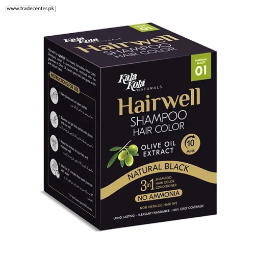 Hairwell Shampoo Hair Color Natural Black