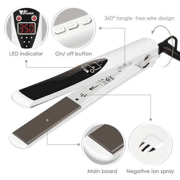 100% Ceramic Hair Straightener Black Flat Irons - Shop Online Pakistan