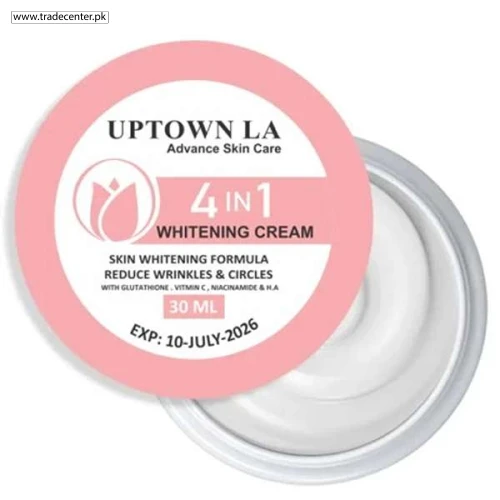 4 IN 1 WHITENING CREAM ADVANCE SKIN FORMULA FOR WHITENING WITH GLUTATHIONE VITAMIN C NIACINAMIDE H.A 30 ML - Shop Online Pakistan