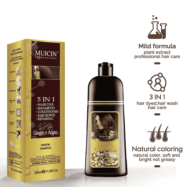 5 in 1 Hair Color Shampoo With Ginger & Argan Oil - Shop Online Pakistan