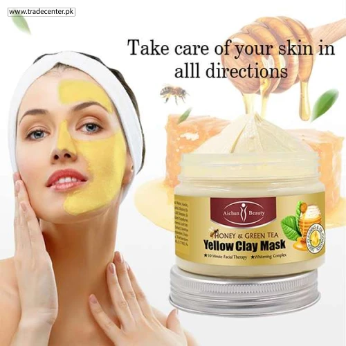 Aichun Beauty Deep Cleansing Moisturizing Honey and Green Tea Yellow Clay Mask - Shop Online Pakistan