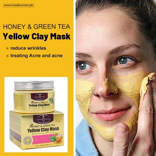 Aichun Beauty Deep Cleansing Moisturizing Honey and Green Tea Yellow Clay Mask - Shop Online Pakistan