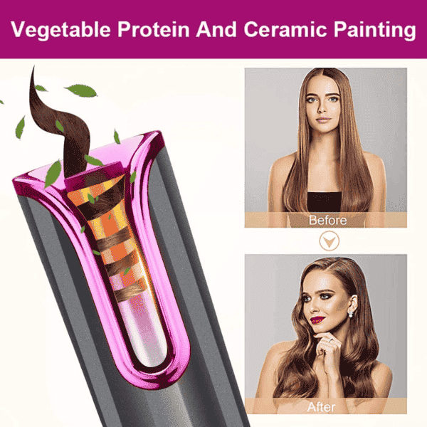 Automatic Hair Curler USB Charging Hair Straightener - Shop Online Pakistan