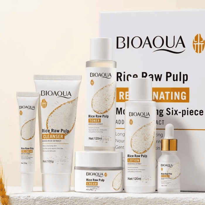BIOAQUA Rice Raw Pulp Glow Moisturizing Kit - Shop Online Pakistan