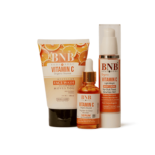 BNB Organic Vitamin C Night Bliss Trio (Facewash + Cream + Serum) - Shop Online Pakistan