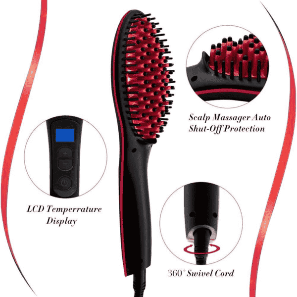 Ceramic Hair Straightener Brush Hairdressing Tools - Shop Online Pakistan