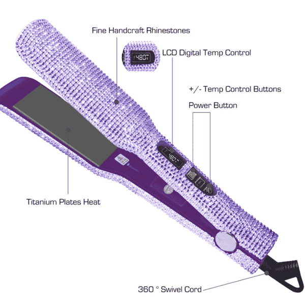 Crystal Hair Straightener Flat Irons Tools