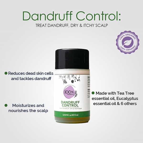 Dandruff Control Hair Oil - 100% Wellness Co - Shop Online Pakistan