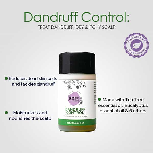 Dandruff Control Hair Oil - 100% Wellness Co