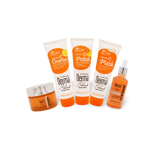 Derma Shine Vitamin C Skin Glow Facial Kit 5 in 1 - Shop Online Pakistan