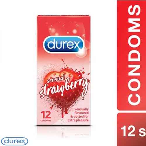 Durex Sensual Strawberry Condom 12 Pack - Shop Online Pakistan
