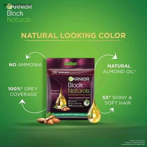 Garnier 3.16 Black Naturals Hair Color - Shop Online Pakistan