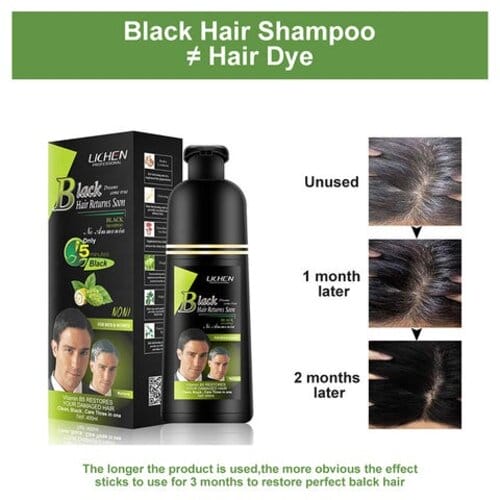 Lichen Black Hair Color Shampoo