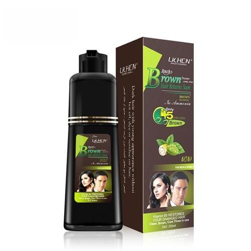 Lichen Hair Color Shampoo Dark Brown - Shop Online Pakistan