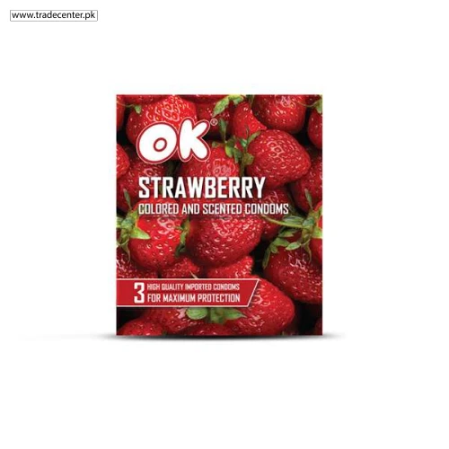 ok strawberry condom - Shop Online Pakistan