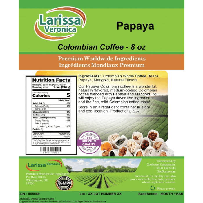 Papaya Colombian Coffee - Shop Online Pakistan
