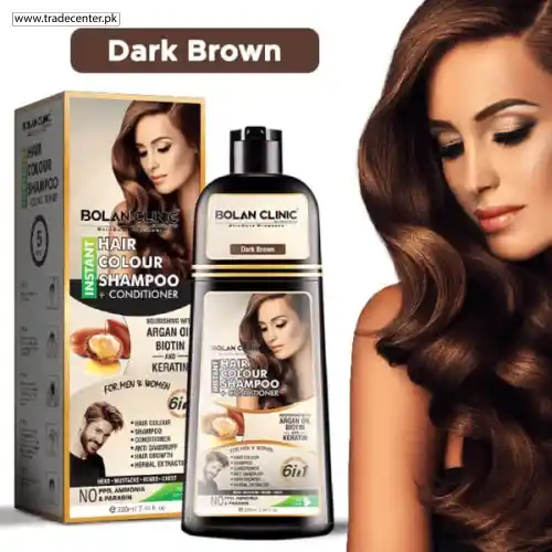 Instant Hair Color Shampoo + Conditioner (Dark Brown)